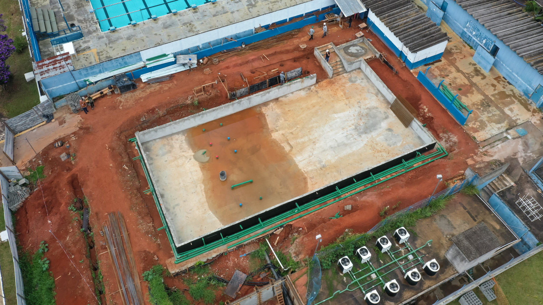 Obras da piscina semiolímpica do Bolão avançam para reforçar inclusão no esporte