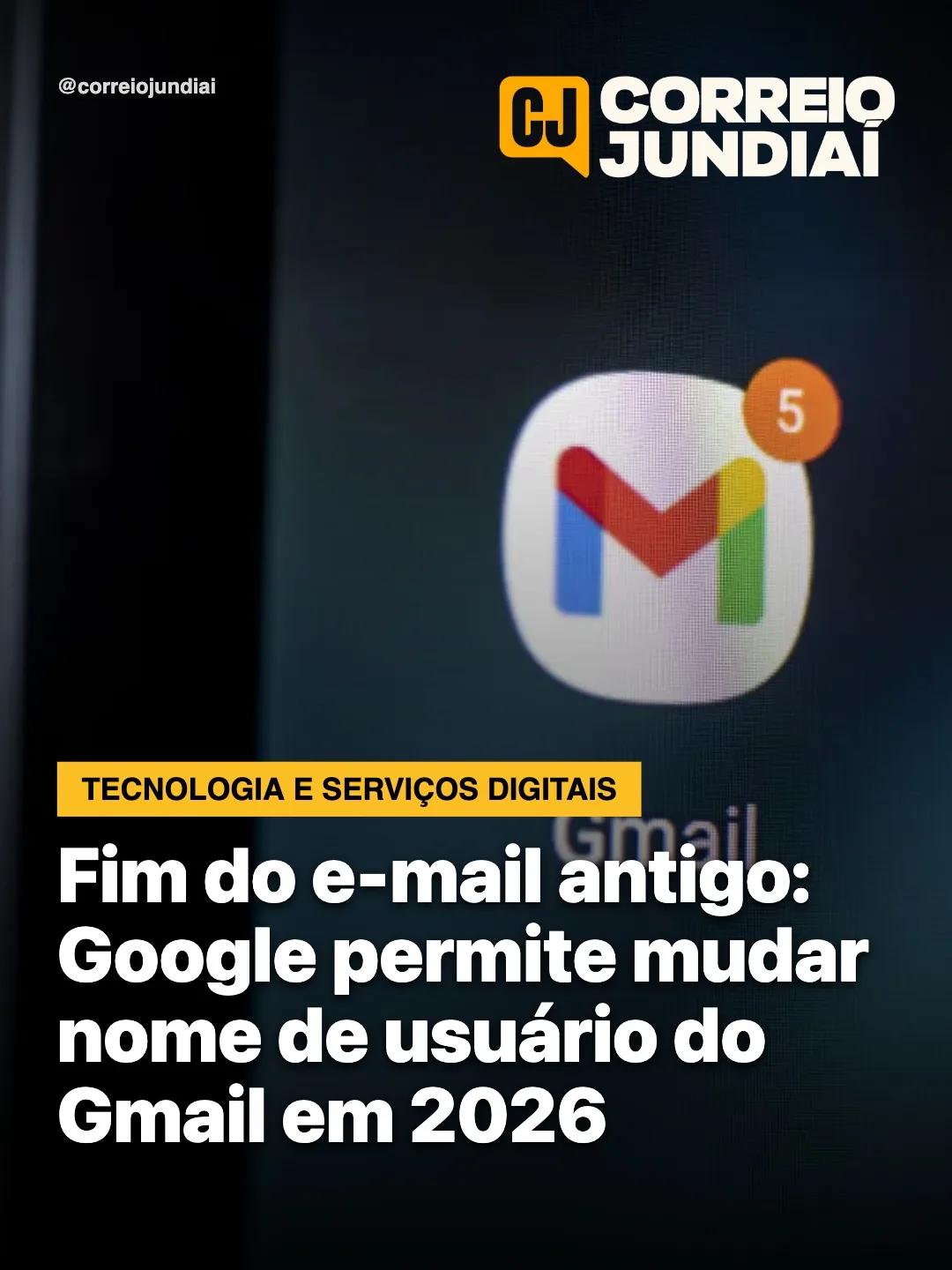 Fim do e-mail antigo: Google permite mudar nome de usuário do Gmail em 2026