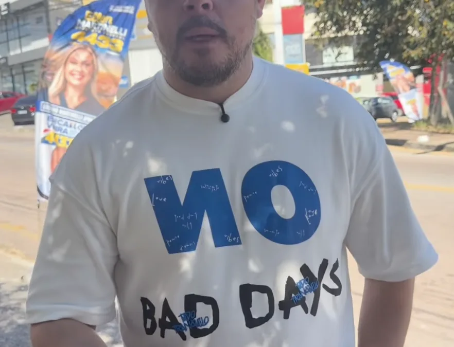 Rodrigo Albino critica excesso de material de campanha e ameaça retirar peças no Eloy Chaves